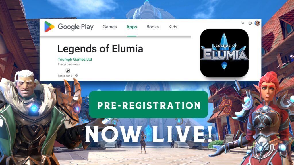 Legends of Elumia Android Pre-registration now live