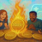 Quest token burn initiative AI concept image